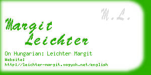 margit leichter business card